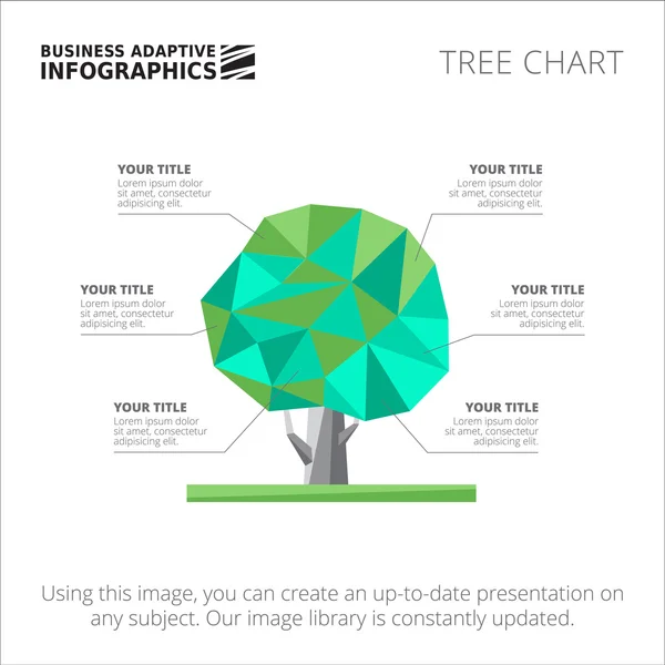 Modelo de gráfico de árvores 1 — Vetor de Stock