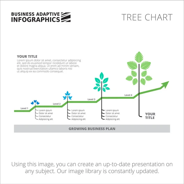 Plantilla gráfico árbol 4 — Archivo Imágenes Vectoriales