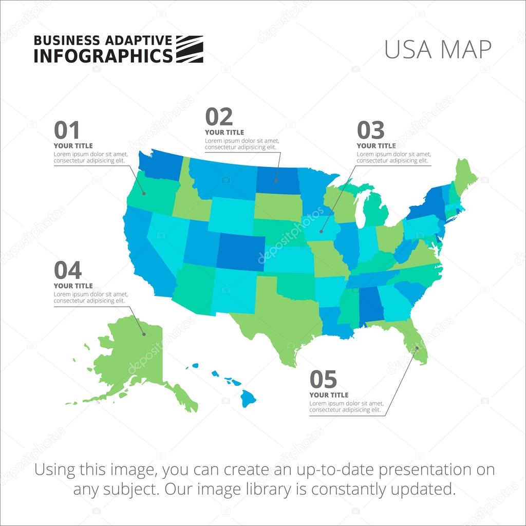 USA map template 1