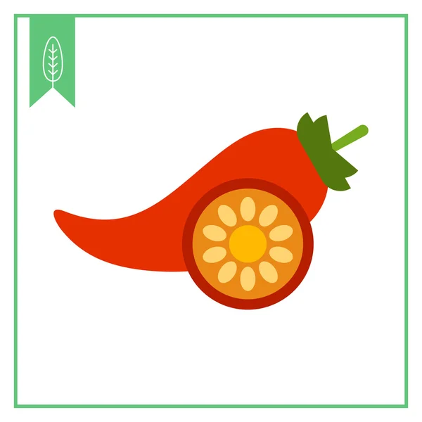 Chili pepper icon — Stock Vector