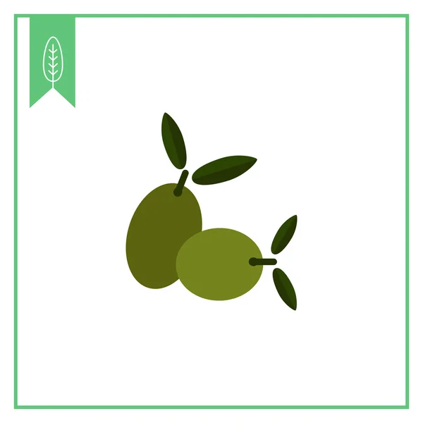 Икона зеленых оливок — стоковый вектор