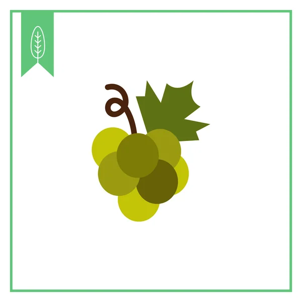 Icône bouquet de raisin vert — Image vectorielle