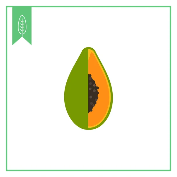 Papaya fruit icon — Stock Vector