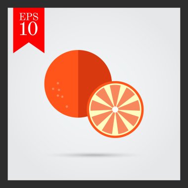 Portakal ve yarım kesilmiş turuncu