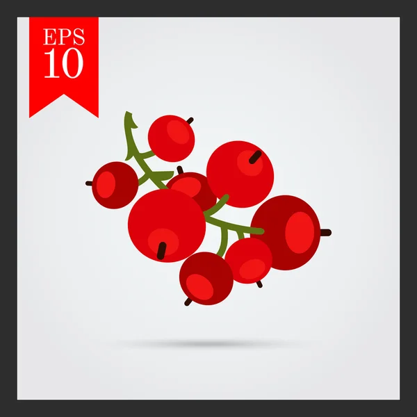 Ripe red currant icon — Stock Vector