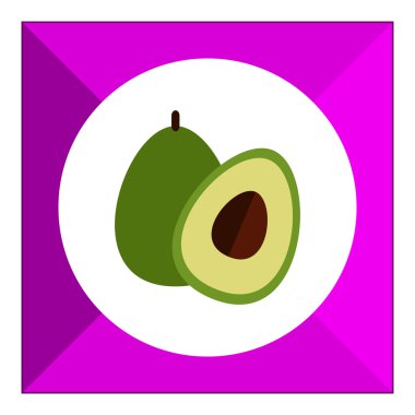 Avokado ve kesme avokado yarım