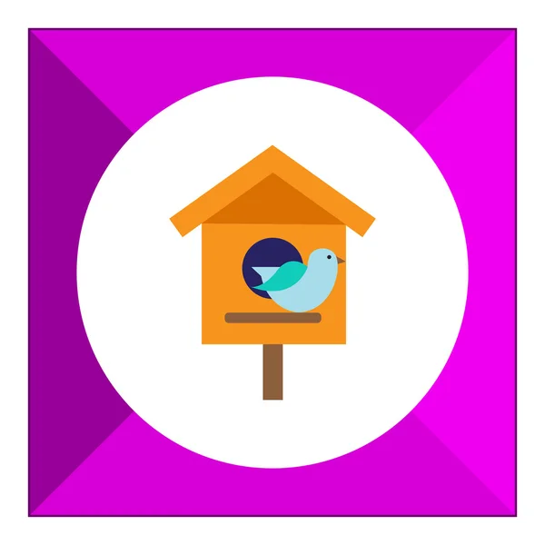 Birdhouse i ptak — Wektor stockowy