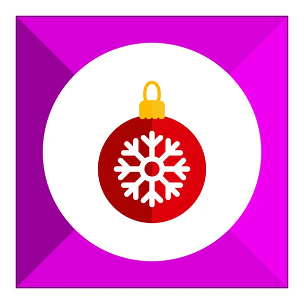 Bola de Navidad con imagen de copo de nieve — Vector de stock