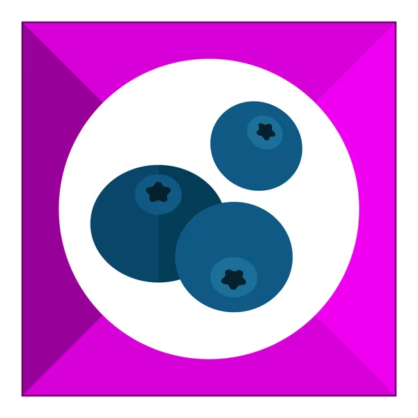 Ripe blueberry icon — Stock Vector