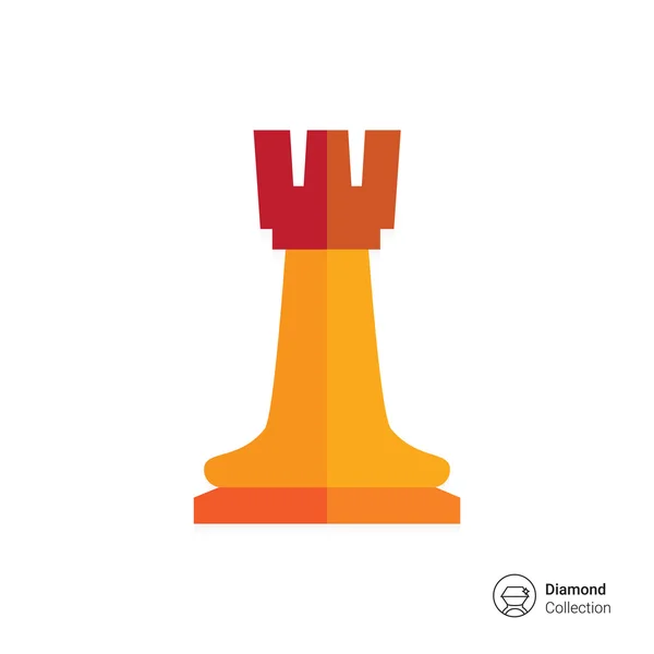 Ícone torre de xadrez —  Vetores de Stock