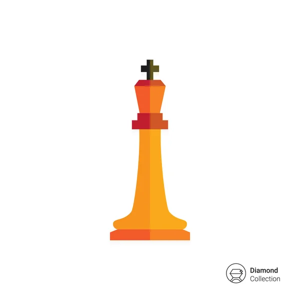 Ícone de rei de xadrez —  Vetores de Stock