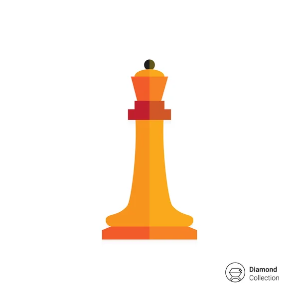 Schaken koningin pictogram — Stockvector