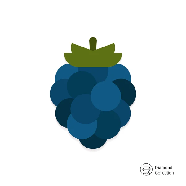 Ripe blackberry icon — Stock Vector