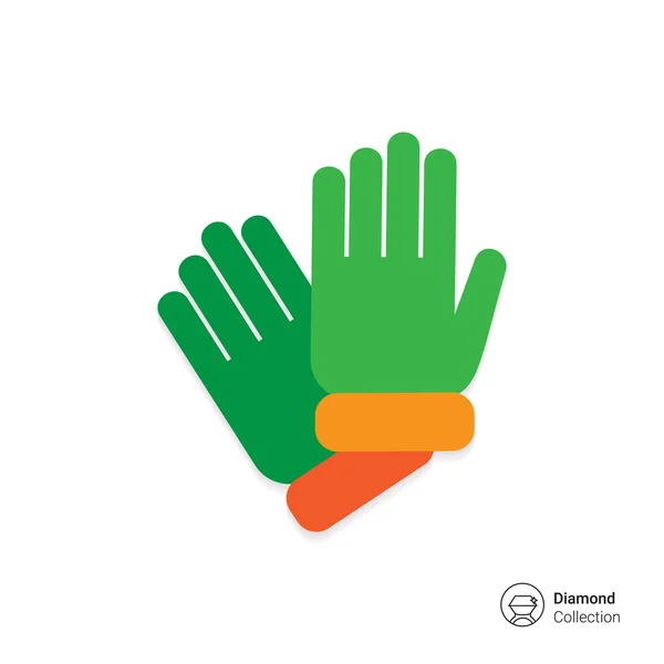 Guantes de goma icono — Vector de stock