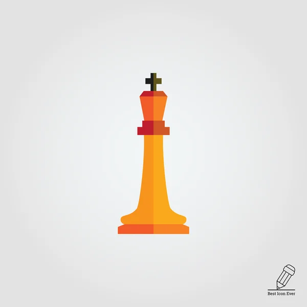 Échecs roi icône — Image vectorielle