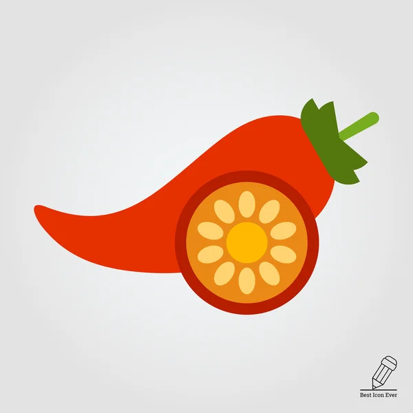 Chili pepper icon — Stock Vector