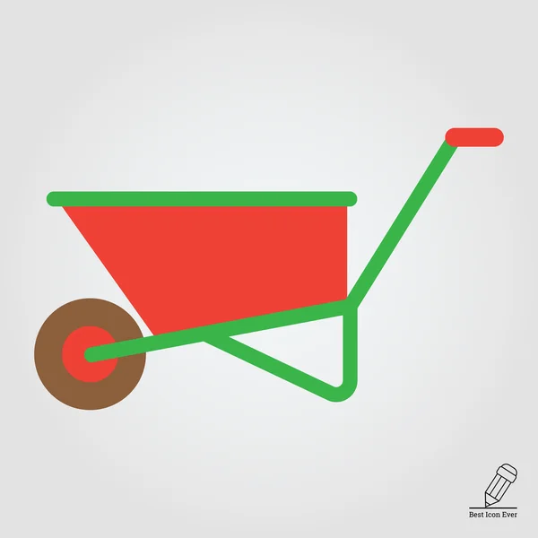 Empty wheelbarrow icon — Stock Vector