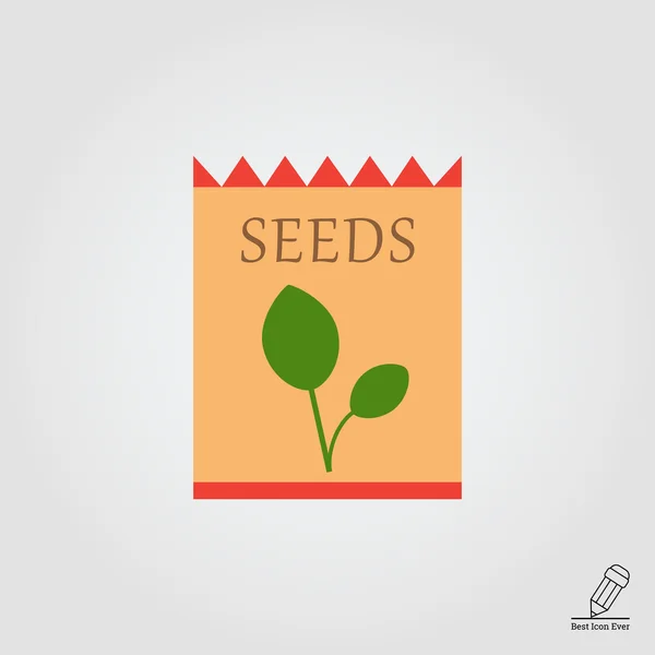 Ícone de pacote de sementes — Vetor de Stock