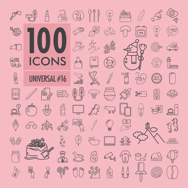 Conjunto de iconos universales 9 Ilustración De Stock