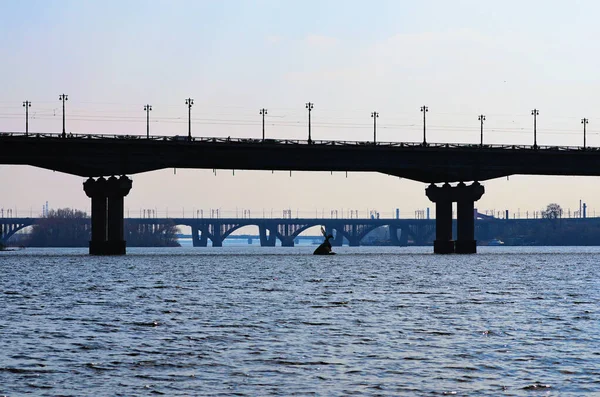 Parte Del Famoso Ponte Paton Ponte Ferroviario Arco Dietro Lui — Foto Stock