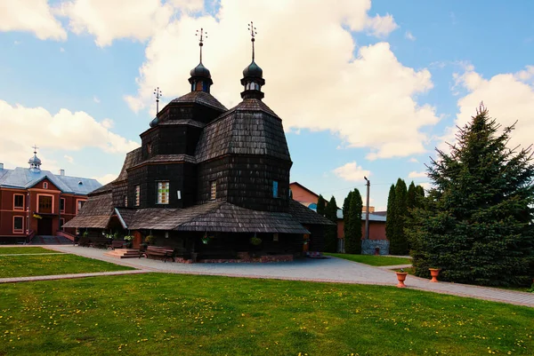 Malerische Landschaft Ansicht Der Alten Holzkirche Der Himmelfahrt Frühen Achtzehnten — Stockfoto