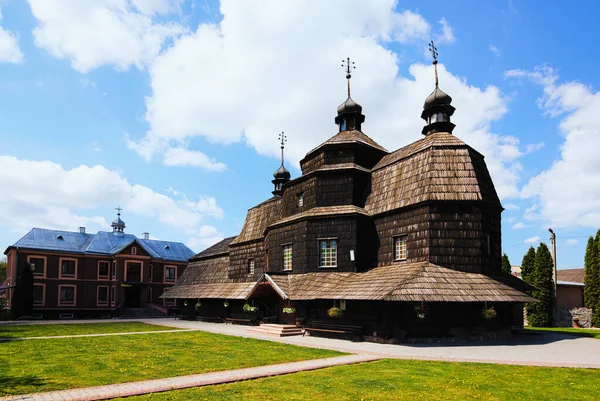 Scenic Landscape View Ancient Wooden Church Ascension Built Early Eighteenth — ストック写真