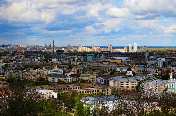 Kyiv Ukrayna Mayıs 2021 Renkli Binalarla Antik Podil Mahallesinin Havadan — Stok fotoğraf