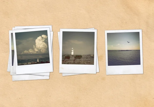 Instant photo.Polaroid photo. Photo collage