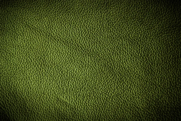 Зеленый кожаный фон — стоковое фото