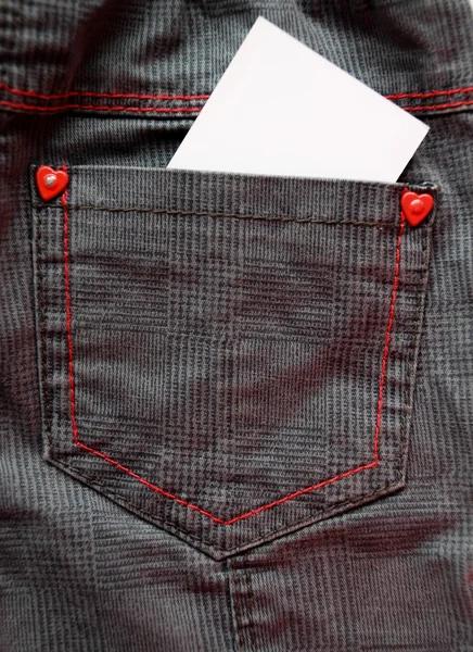 Grijze jeans rode lijn ontwerpelementen — Stockfoto