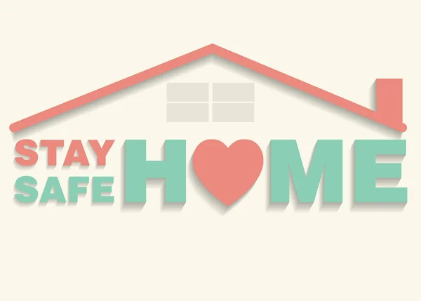 Логотип Pastel Stay Safe Stay Home Работа Дома Время Covid — стоковый вектор
