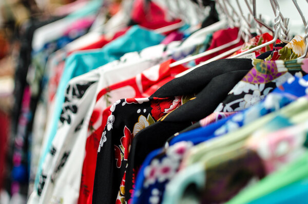 Asian kimono selection