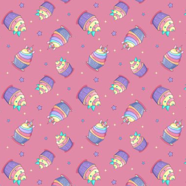 Kek kalıbı, kawaii doodle tarzı desen