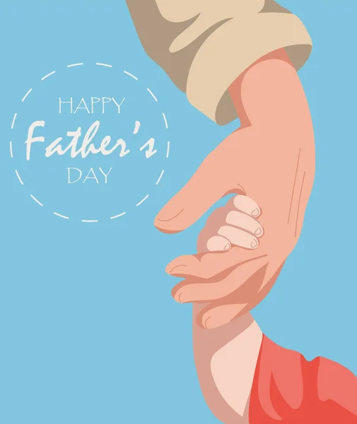 Feliz Dia Pai Adequado Para Cartões Felicitações Pai Segura Filho — Vetor de Stock