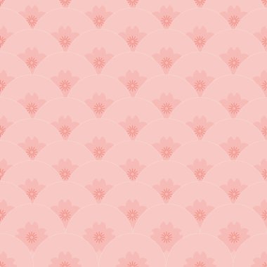 Japanese pattern. Abstract illustration of sakura flowers. Design for prints, fabric, poster and wallpaper. Vector illustratin.