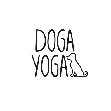 Köpek yoga stüdyosu için logo