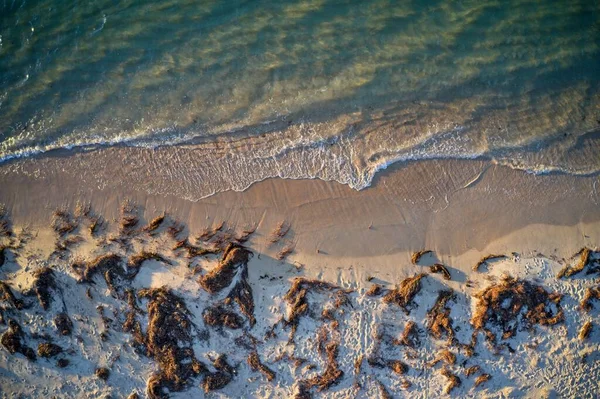 Drone Gezichtsveld Van Water Ontmoeting Strand Mandurah West Australië — Stockfoto