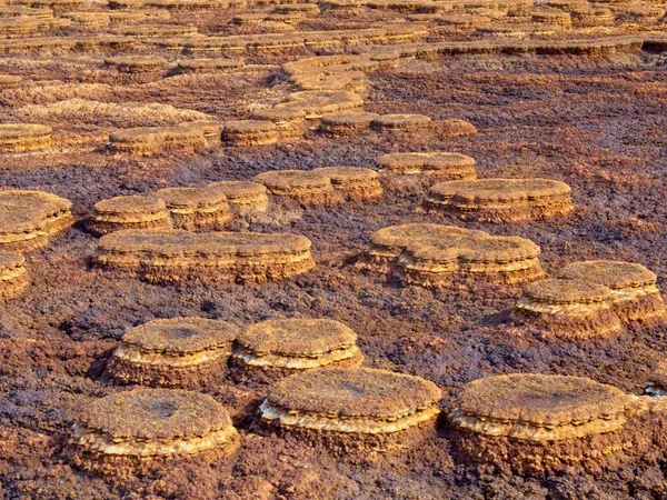 Marte Como Padrões Rocha Paisagem Danakil Depressão Etiópia — Fotografia de Stock