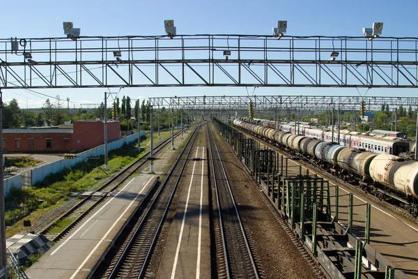 Železniční stanice v Petrově Val — Stock fotografie
