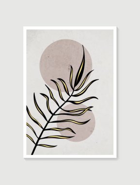 Pastel renkli çağdaş sanat posterleri. Botanik duvar sanat vektörü. Asgari ve doğal duvar sanatı. Baskı, duvar kağıdı ve kapak için soyut Bitki Sanatı tasarımı. Modern vektör illüstrasyonu.