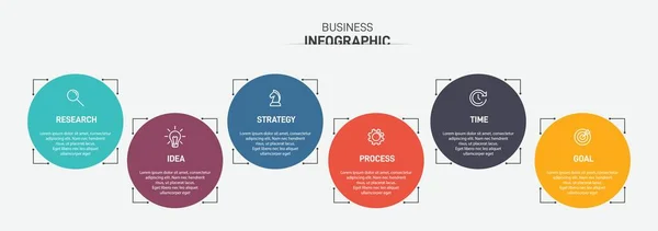 Infografik-Design mit Symbolen und 5 Optionen oder Schritten. Dünnlinienvektor. Infografik Geschäftskonzept. Kann für Informationsgrafiken, Flussdiagramme, Präsentationen, Websites, Banner, Druckmaterialien verwendet werden. — Stockvektor