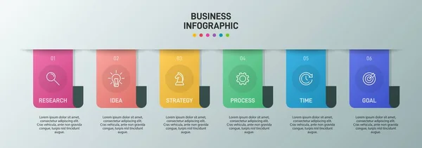 Infografisk design med ikoner och 5 alternativ eller steg. Tunn linje vektor. Affärsidé för informationsgrafik. Kan användas för informationsgrafik, flödesscheman, presentationer, webbplatser, banderoller, trycksaker. — Stock vektor