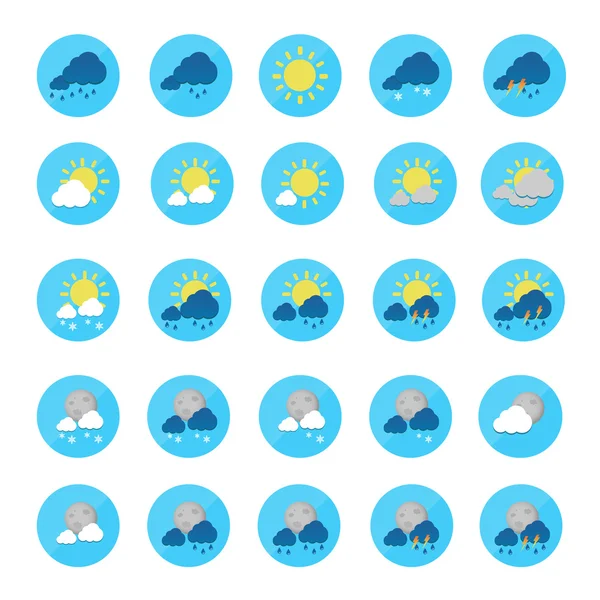 Ensemble d'icônes vectorielles. météo — Image vectorielle