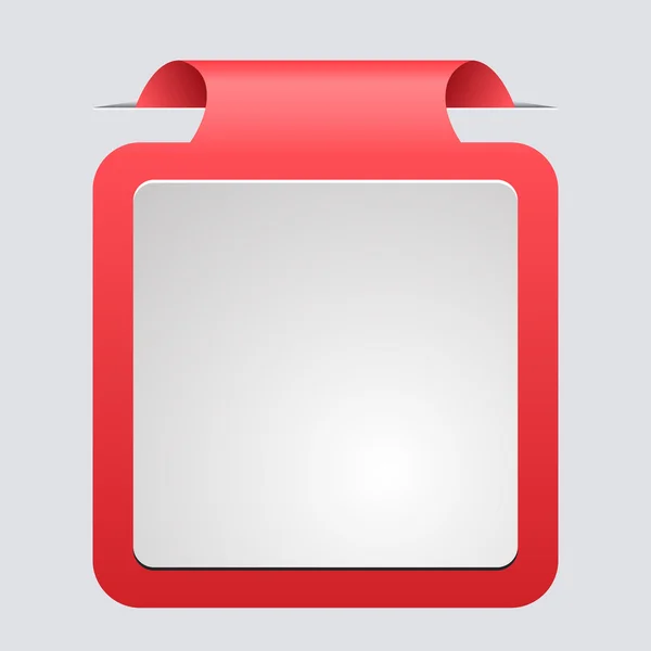 3d adesivo vermelho para colocar informações. elemento de projeto para o w — Vetor de Stock