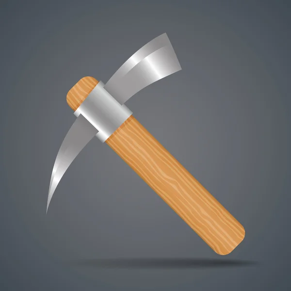 Mijnbouw tools, vector schop en houweel illustratie. — Stockvector