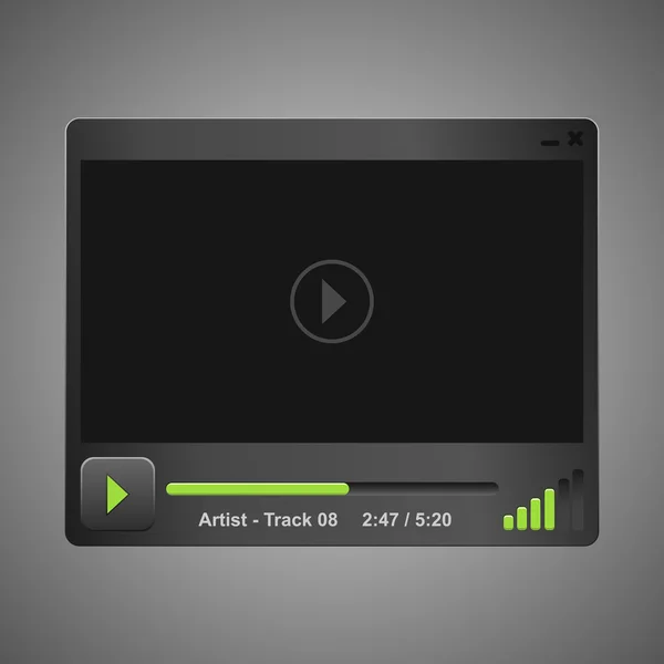 Dark Audio, Videoplayer — Stockfoto