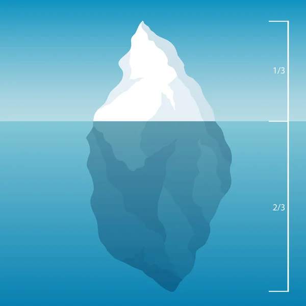 Iceberg en mer du Nord. illustration fond — Image vectorielle