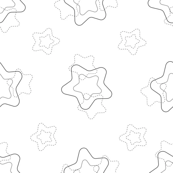 黒と白の星のパターン 無限の背景ベクトルイラスト 創造的で豪華なスタイル 印刷カード ラップ ラッパー ウェブ カバー ラベル バナー — ストックベクタ
