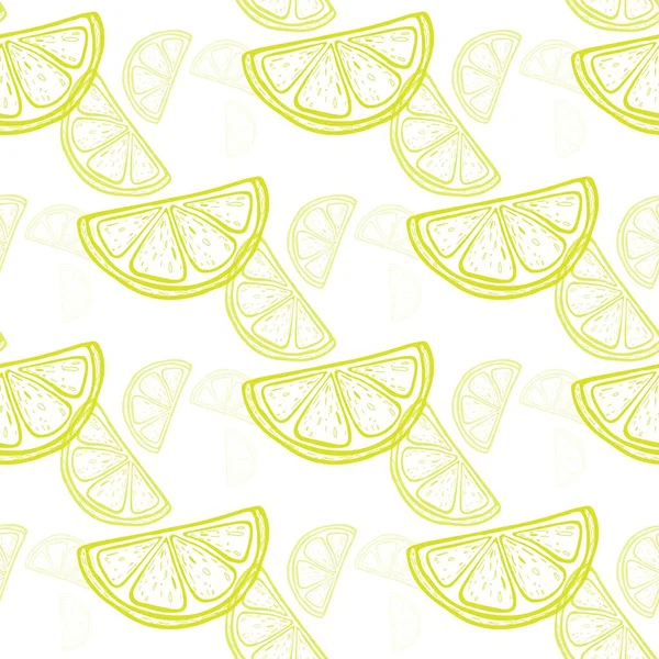 Nahtloses Muster Mit Zitronen Muster Zum Drucken Auf Stoff Papier — Stockvektor