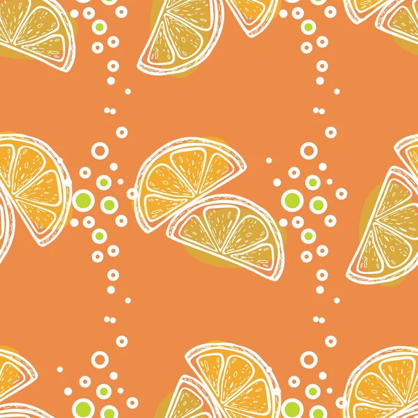 Limonada Con Burbujas Sobre Fondo Naranja Limones Lima Para Imprimir — Vector de stock